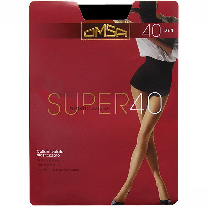 

Колготки женские Omsa SUPER 40 черные 3 (M), Черный, SUPER 40
