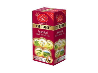 

Чай черный в пакетиках для чашки 5 видов 25 штук Ти Тэнг Assorted