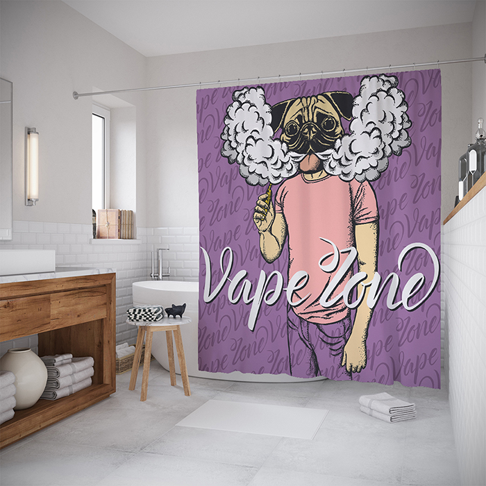 

Шторы для ванной JoyArty «Вейп зона» 180x200 см, Разноцветный