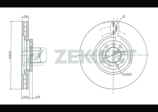 фото Тормозной диск zekkert bs-5447