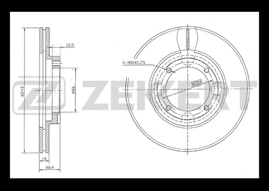 фото Тормозной диск zekkert bs-5856