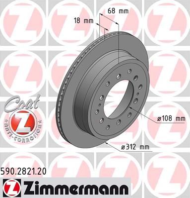 

Тормозной диск ZIMMERMANN 590.2821.20