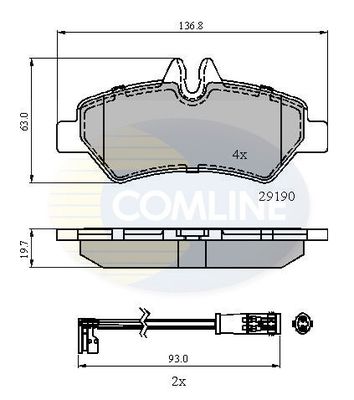 

Комплект тормозных колодок, дисковый тормоз COMLINE CBP21556
