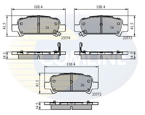 

Комплект тормозных колодок, дисковый тормоз COMLINE CBP3882