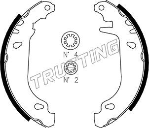 Комплект тормозных колодок TRUSTING 088.216