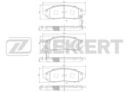 Тормозные колодки ZEKKERT дисковые BS-1226