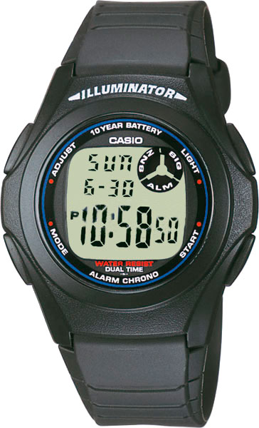 фото Наручные часы электронные мужские casio illuminator collection f-200w-1a