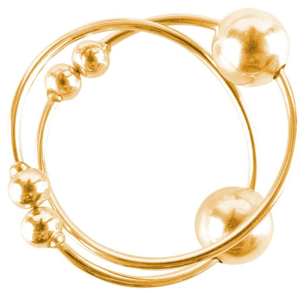 фото Зажимы для сосков pipedream gold nipple bull rings с шариком золотистый