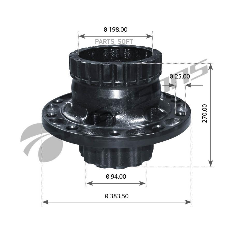 Ступица колеса Volvo FHFL RVI Premium перзад без подш 43878₽