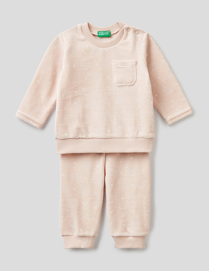 

Пижама детская United Colors of Benetton 21A_3AQMMM278_60C розовый р.82, 21A_3AQMMM278_60C