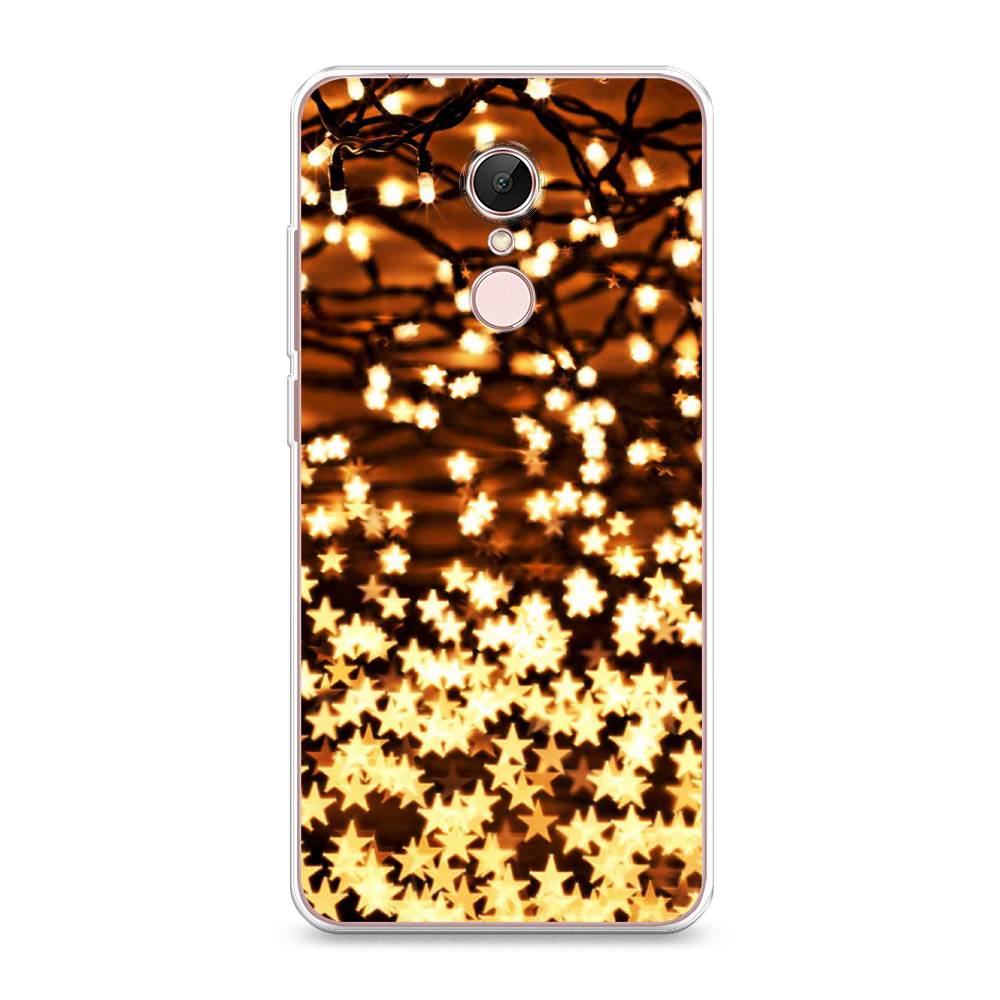 

Чехол на Xiaomi Redmi 5 "Новогодняя гирлянда", Золотистый, 33050-5