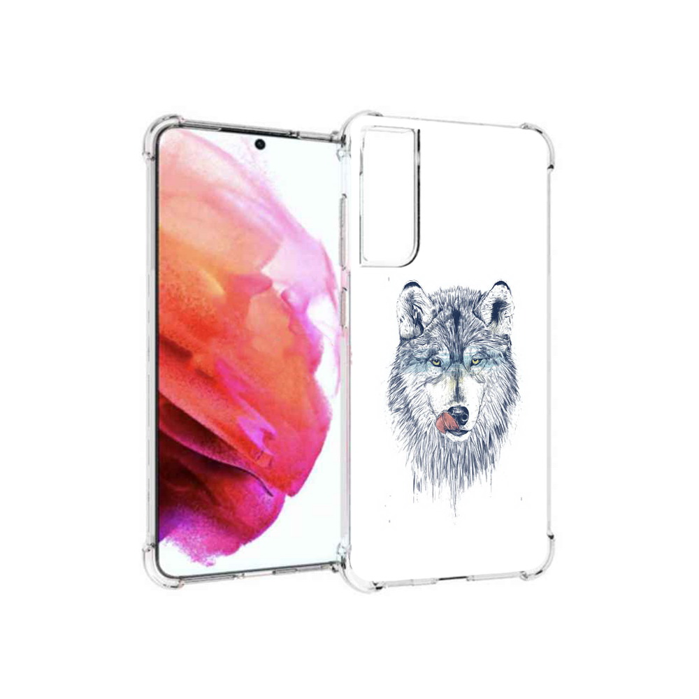 

Чехол MyPads Tocco для Samsung Galaxy S21 FE голодгый волк, Прозрачный, Tocco
