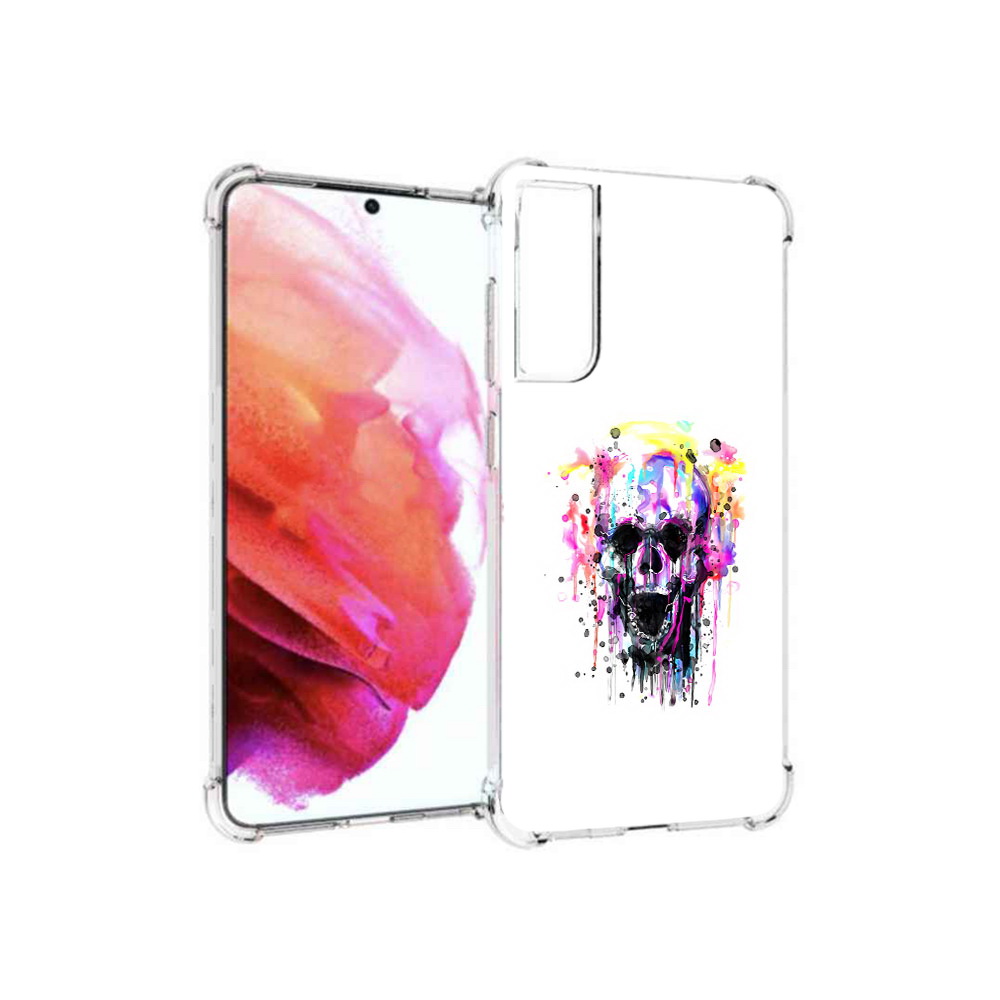 

Чехол MyPads Tocco для Samsung Galaxy S21 FE граффити череп, Прозрачный, Tocco