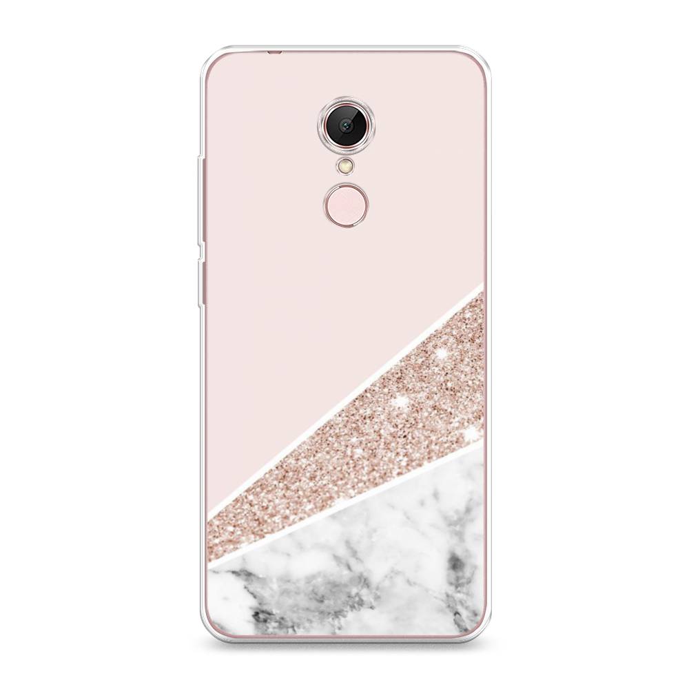 

Чехол на Xiaomi Redmi 5 "Блестящий розовый мрамор", 33050-3