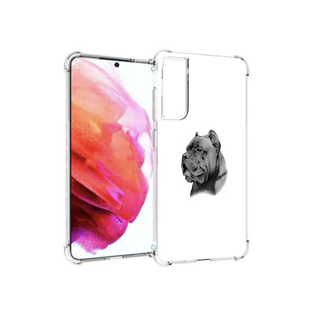 

Чехол MyPads Tocco для Samsung Galaxy S21 FE грозный бульдог, Прозрачный, Tocco