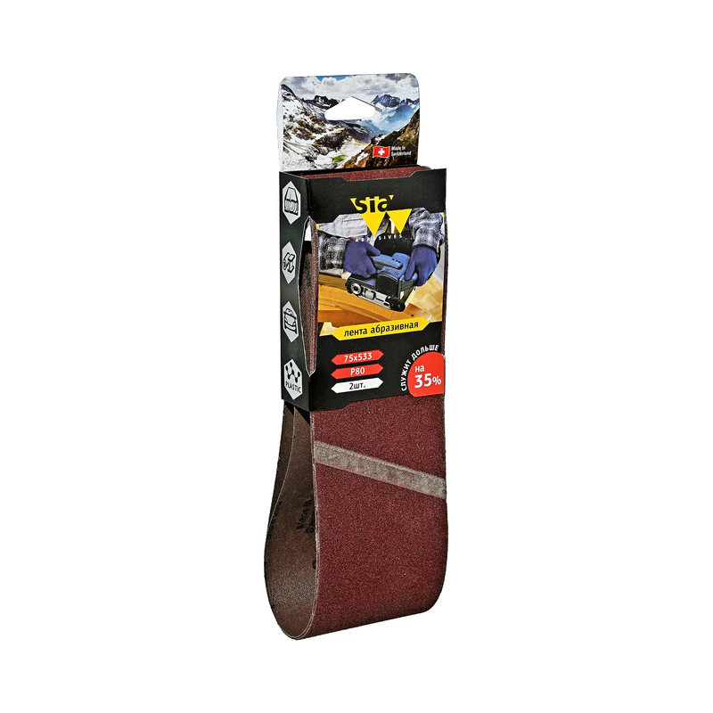 

Шлифовальная лента Sia Abrasives siawood, 2 шт, 533 мм Р80, SW533-080