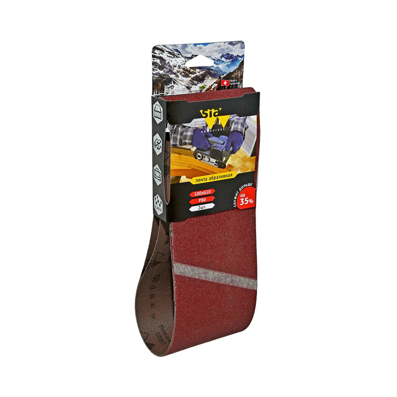 фото Шлифовальная лента sia abrasives siawoos, 2 шт, 610 мм р80