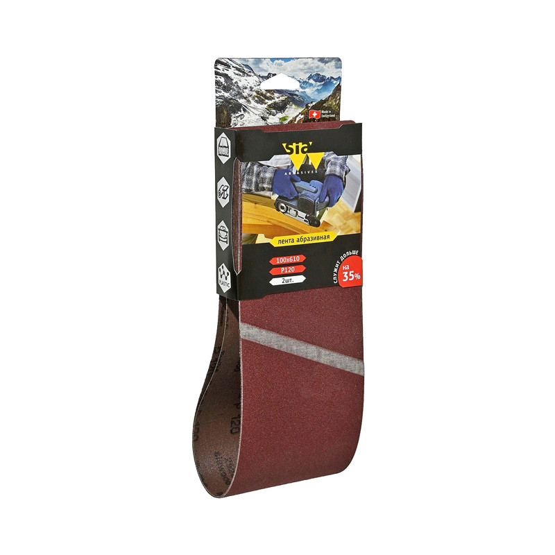 

Шлифовальная лента Sia Abrasives siawood, 2 шт, 610 мм Р120, SW610-120