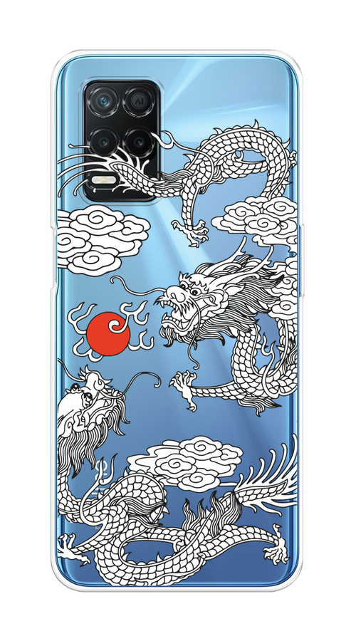 

Чехол на Realme 8 5G/Narzo 30 5G "Драконы с ножом", Прозрачный;черный;белый, 257050-1
