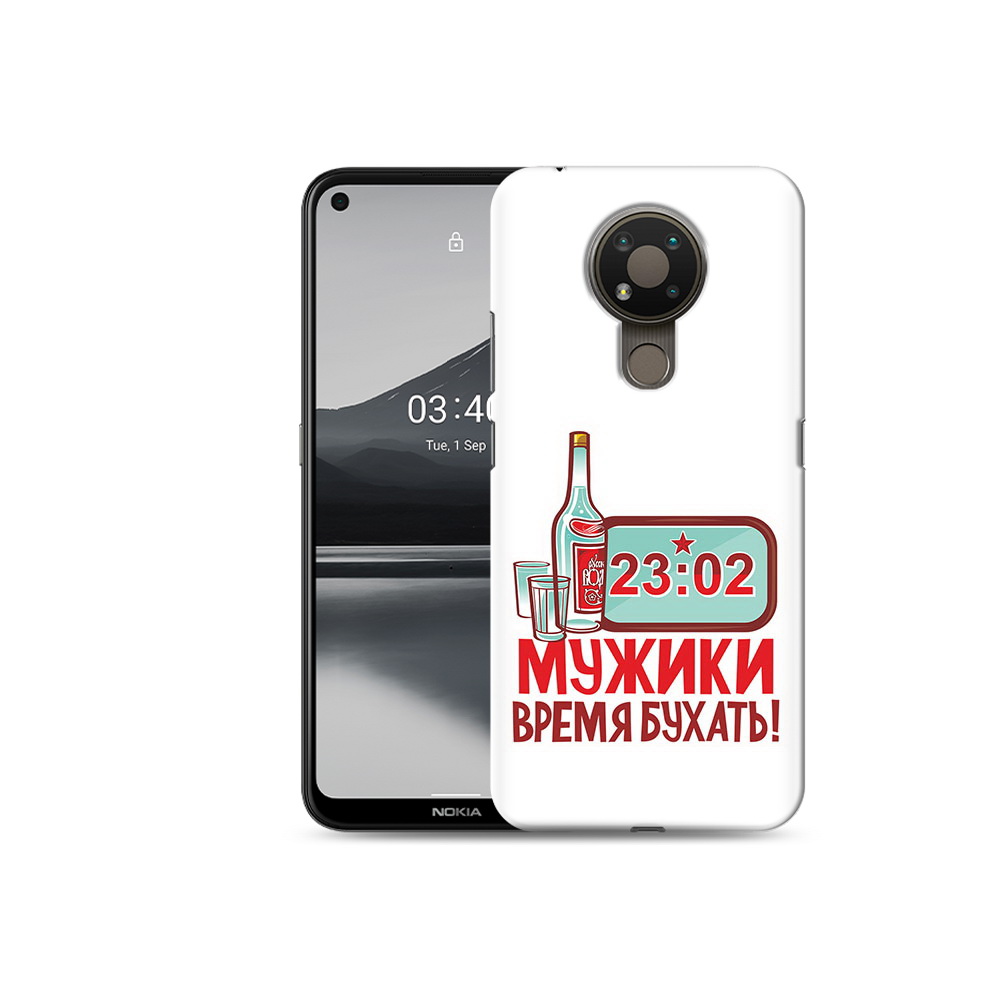 

Чехол MyPads Tocco для Nokia 3.4 23 февраля время пить!, Прозрачный, Tocco