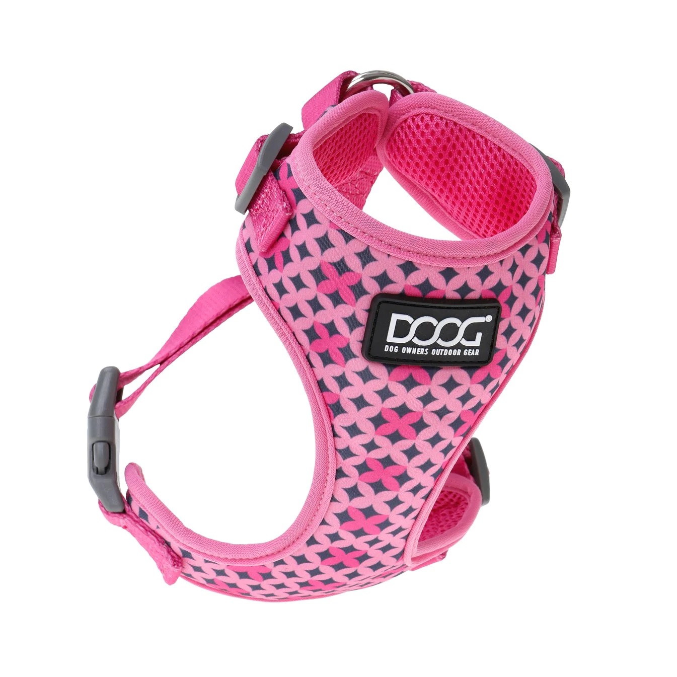 Шлейка для собак DOOG NEOFLEX TOTO, розовая с узором, S, 32-44см