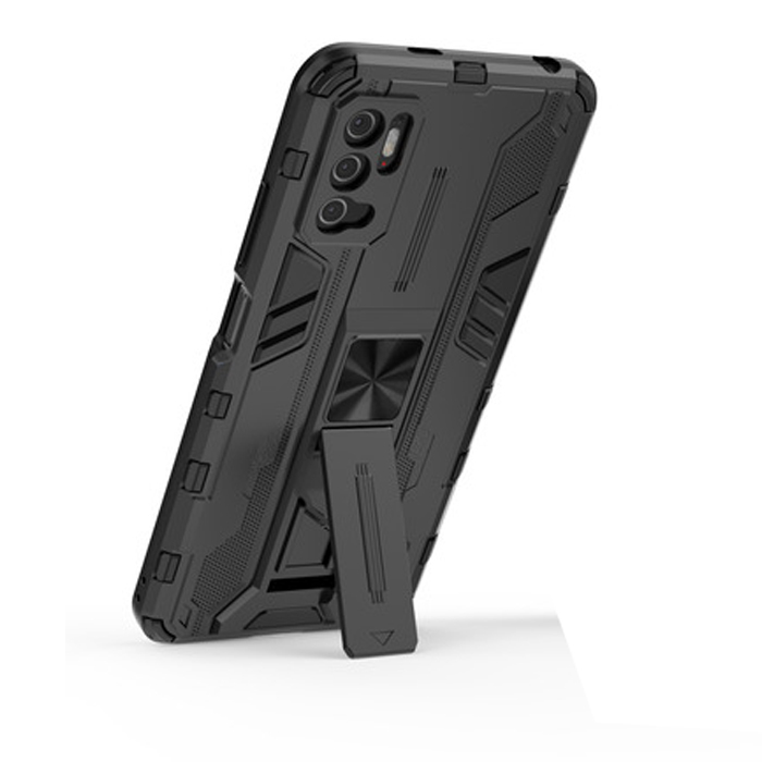 фото Противоударный чехол с подставкой transformer для xiaomi poco m3 pro (черный) black panther