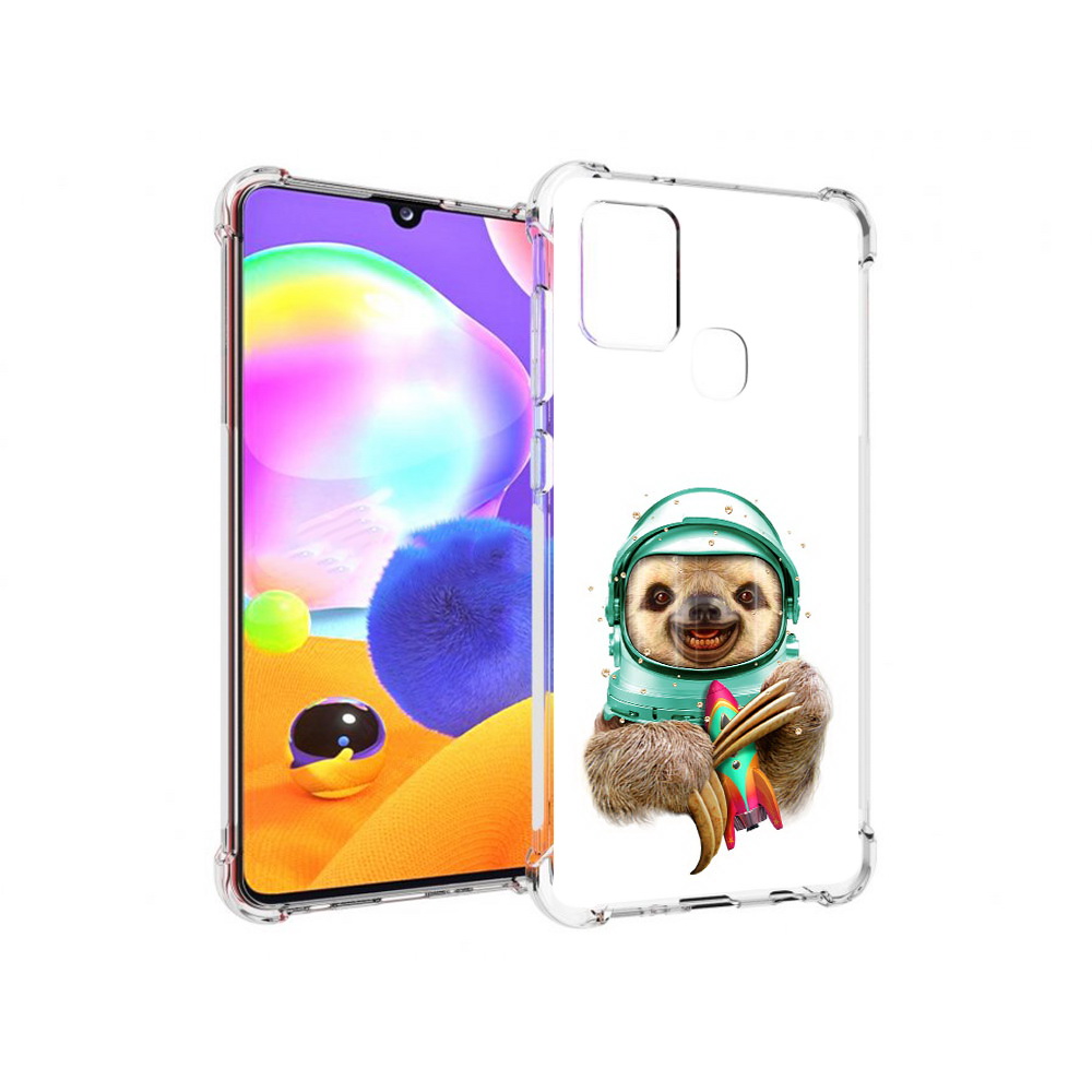 

Чехол MyPads Tocco для Samsung Galaxy A21s Ленивец астронавт (PT149116.528.104), Прозрачный, Tocco