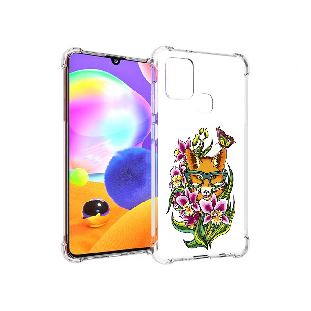 Чехол MyPads Tocco для Samsung Galaxy A21s Лиса в цветах (PT149116.528.108)