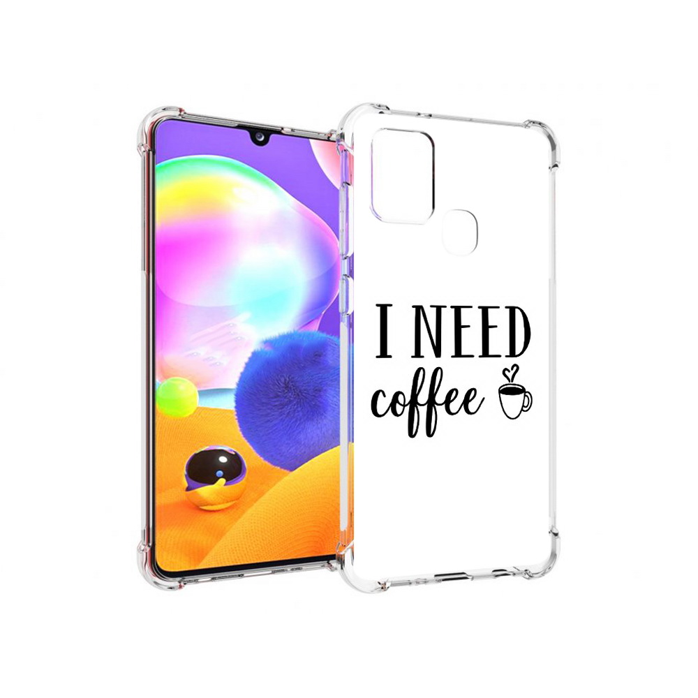 

Чехол MyPads Tocco для Samsung Galaxy A21s Мне нужен кофе (PT149116.528.121), Прозрачный, Tocco