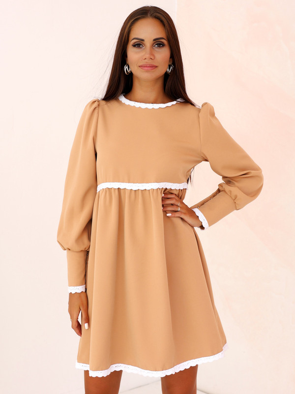 

Платье женское DAZZLE STYLE Маргарита бежевое 42 RU, Маргарита