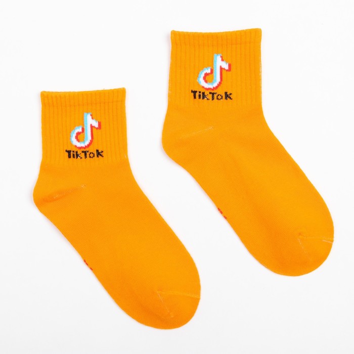 

Носки детские TikTok, цвет оранжевый, размер 24 (12-14 лет), Одежда и текстиль « TikTok»