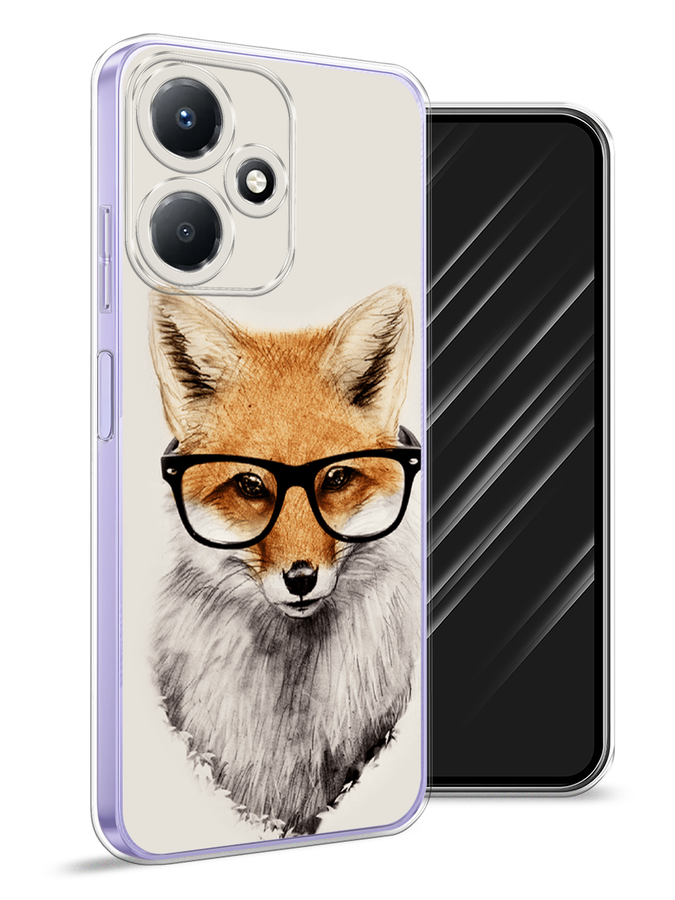 

Чехол Awog для Infinix Hot 30 Play "Лиса в очках", Бежевый, 3104250-10