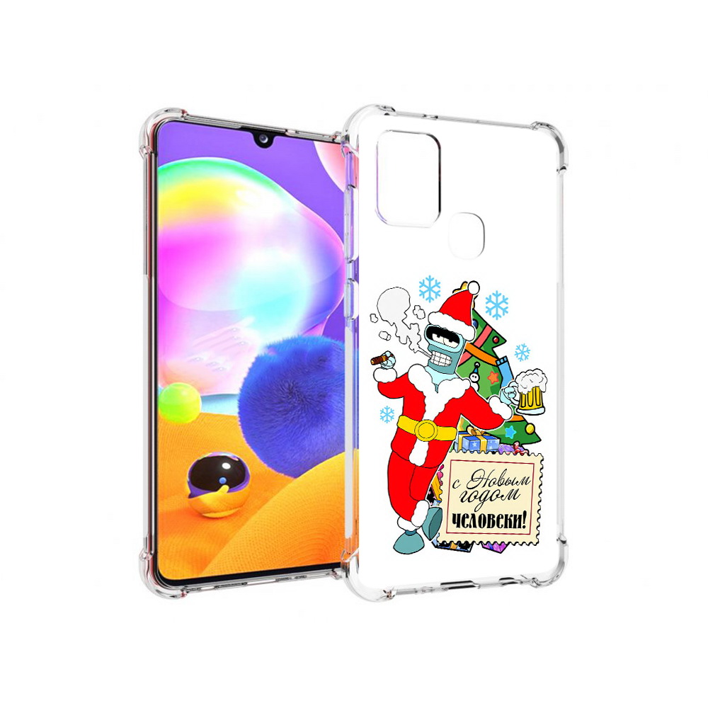 

Чехол MyPads Tocco для Samsung Galaxy A21s С новым годом человеки (PT149116.528.150), Прозрачный, Tocco
