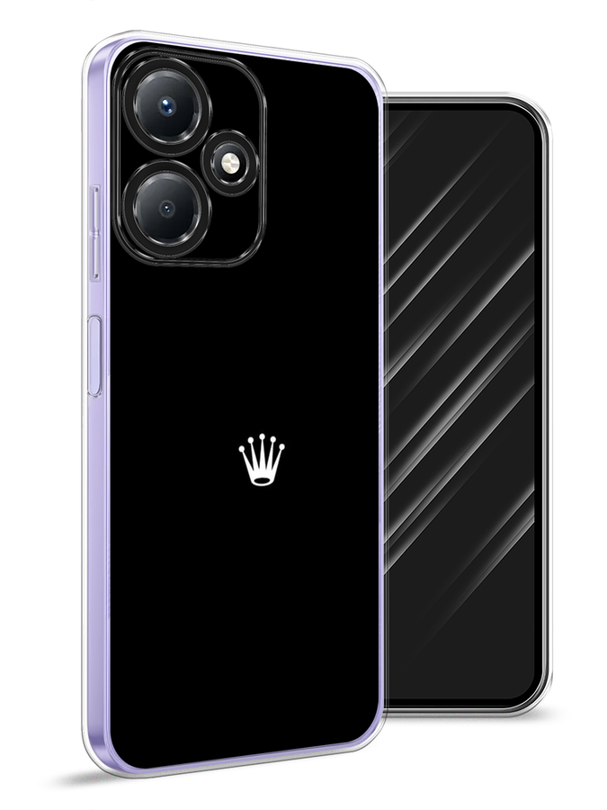 

Чехол Awog для Infinix Hot 30 Play "Белая корона на черном фоне", Черный, 3104250-7