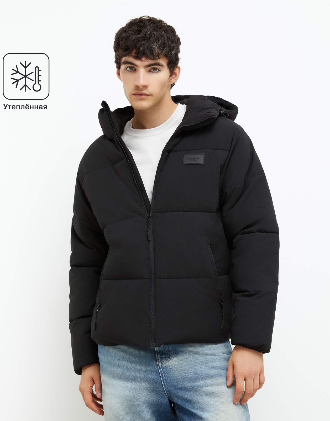

Утепленная куртка мужская Gloria Jeans BOW002128 черный M/182, BOW002128