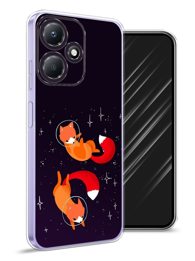 

Чехол Awog для Infinix Hot 30 Play "Лисы космонавты", Оранжевый, 3104250-4