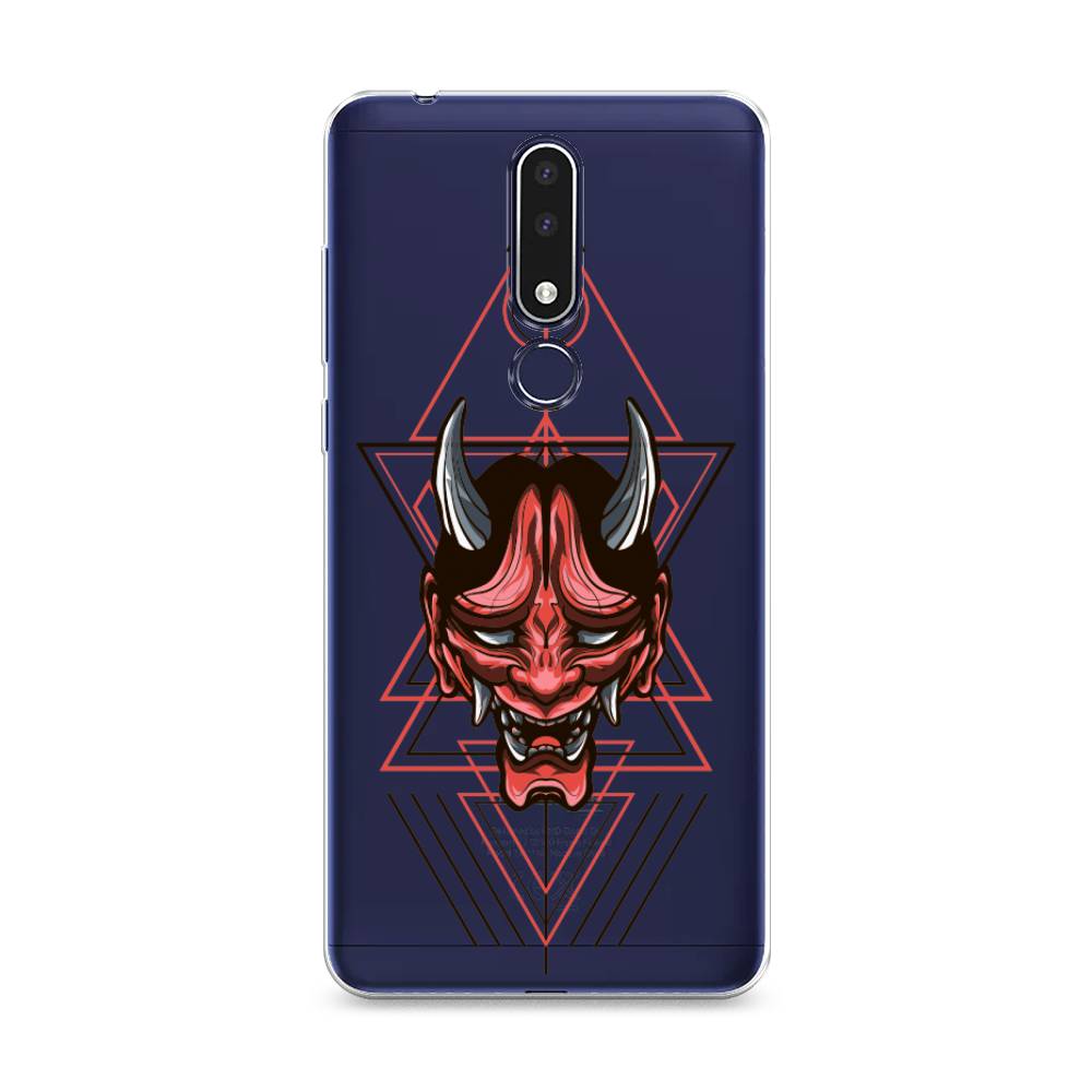 

Чехол на Nokia 3.1 Plus "Hanya Oni mask", Серый;красный;черный, 122850-4
