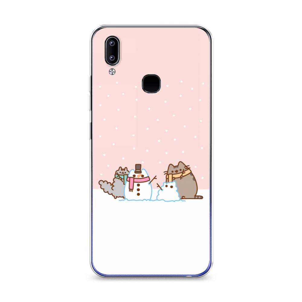 

Чехол для Vivo Y93/Y93 lite "Котики в снегу", Розовый;белый;серый, 262950-5