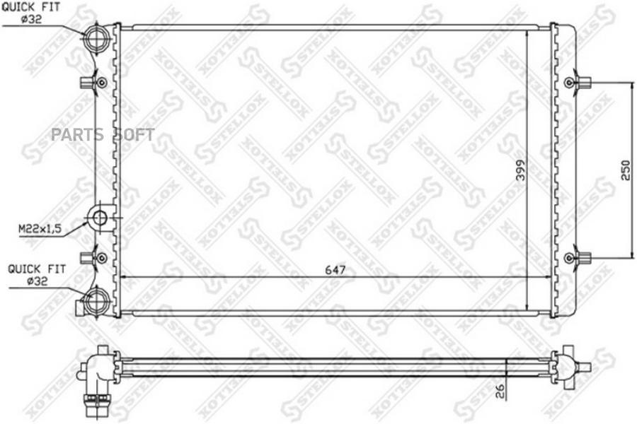 

STELLOX Радиатор охлаждения STELLOX 1025006sx