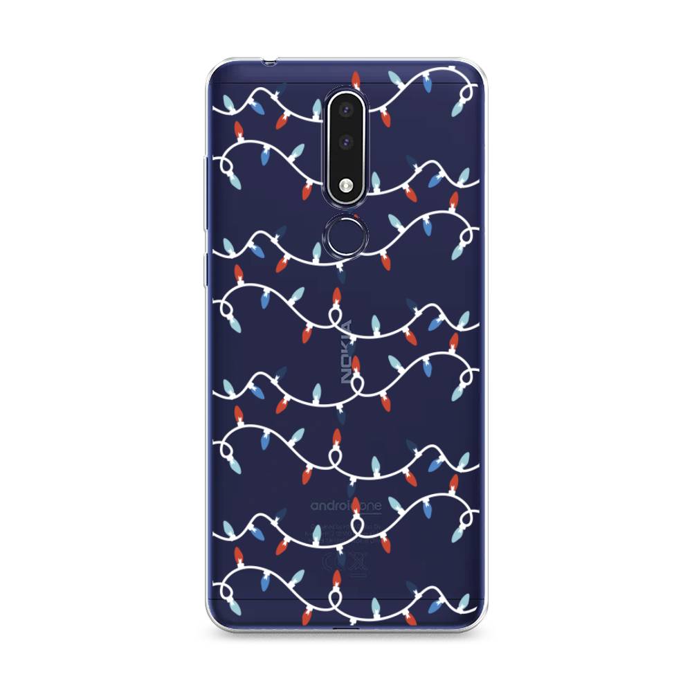 

Чехол на Nokia 3.1 Plus "Разноцветная гирлянда", Белый;красный;синий, 122850-5