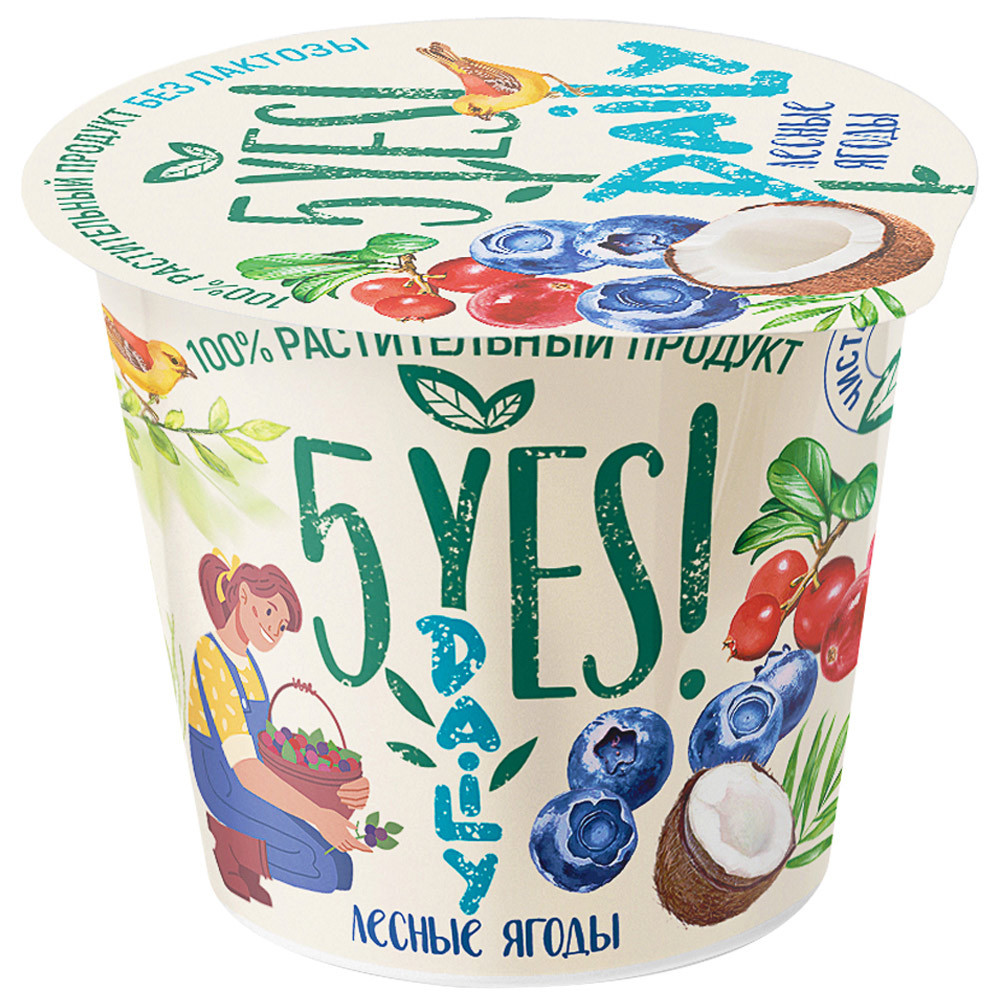 

Продукт 5yes! Daily кокосовый ферментированный с лесными ягодами 130 г