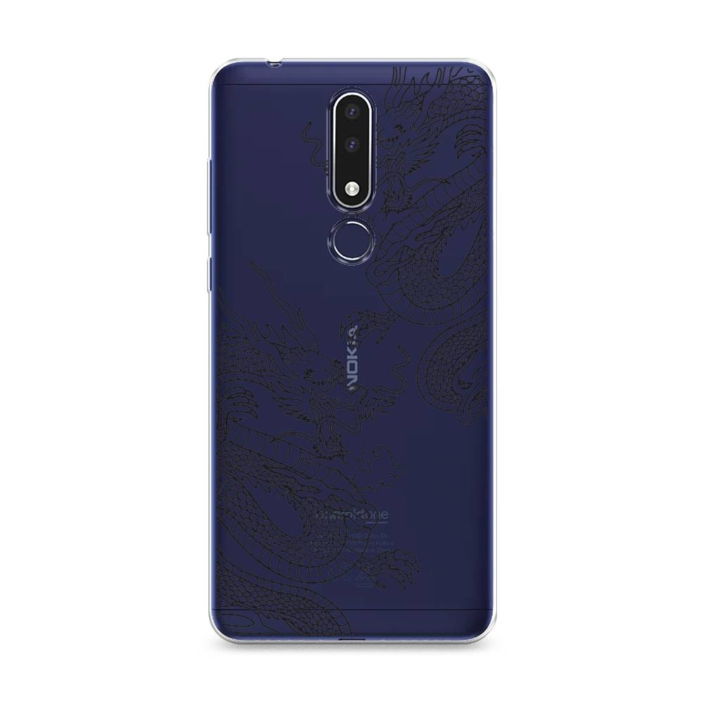 

Чехол на Nokia 3.1 Plus "Два китайских дракона", Серый;черный, 122850-1