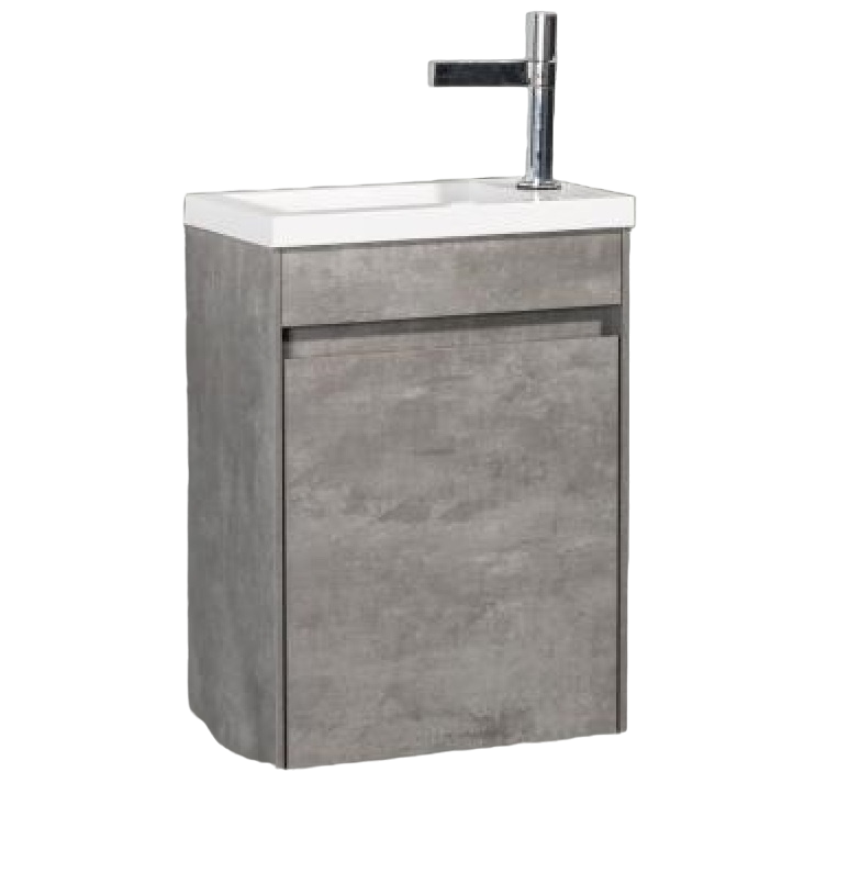 

Тумба с раковиной BelBagno Pietra Mini 40 SCM-R, Серый, PIETRA MINI-400-1A-SO-SCM-R+BB-400-PM-LVB