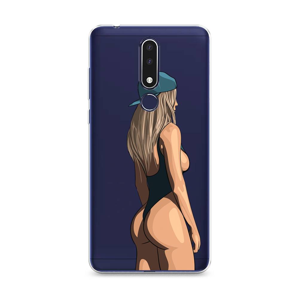 

Чехол на Nokia 3.1 Plus "Девушка в черном купальнике", Зеленый;бежевый;черный, 122850-6