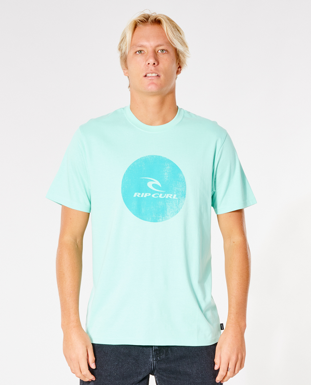 

Футболка мужская Rip Curl CORP ICON TEE голубая L, CORP ICON TEE