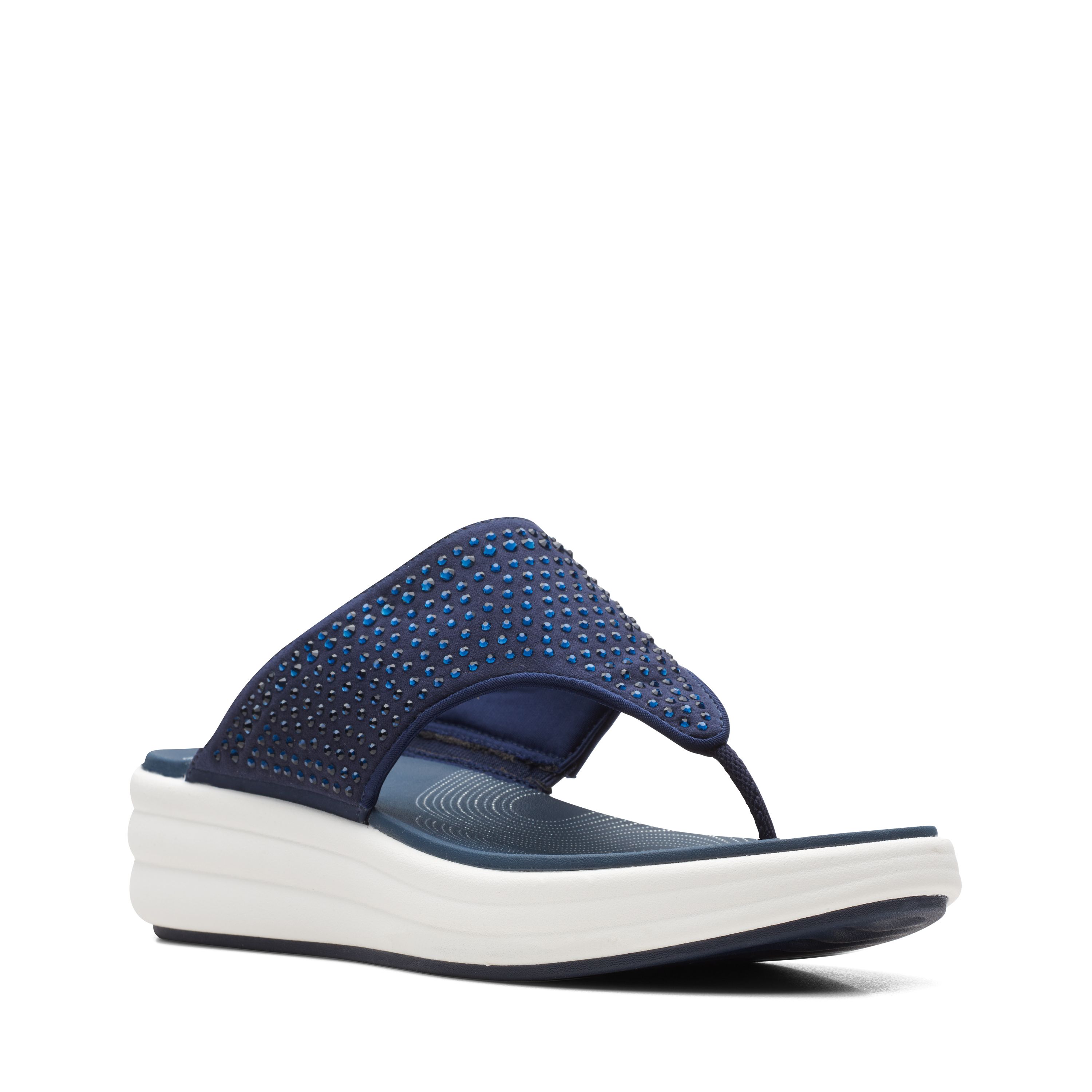 

Вьетнамки женский Clarks 26166278 синие 40 EU, Синий, 26166278