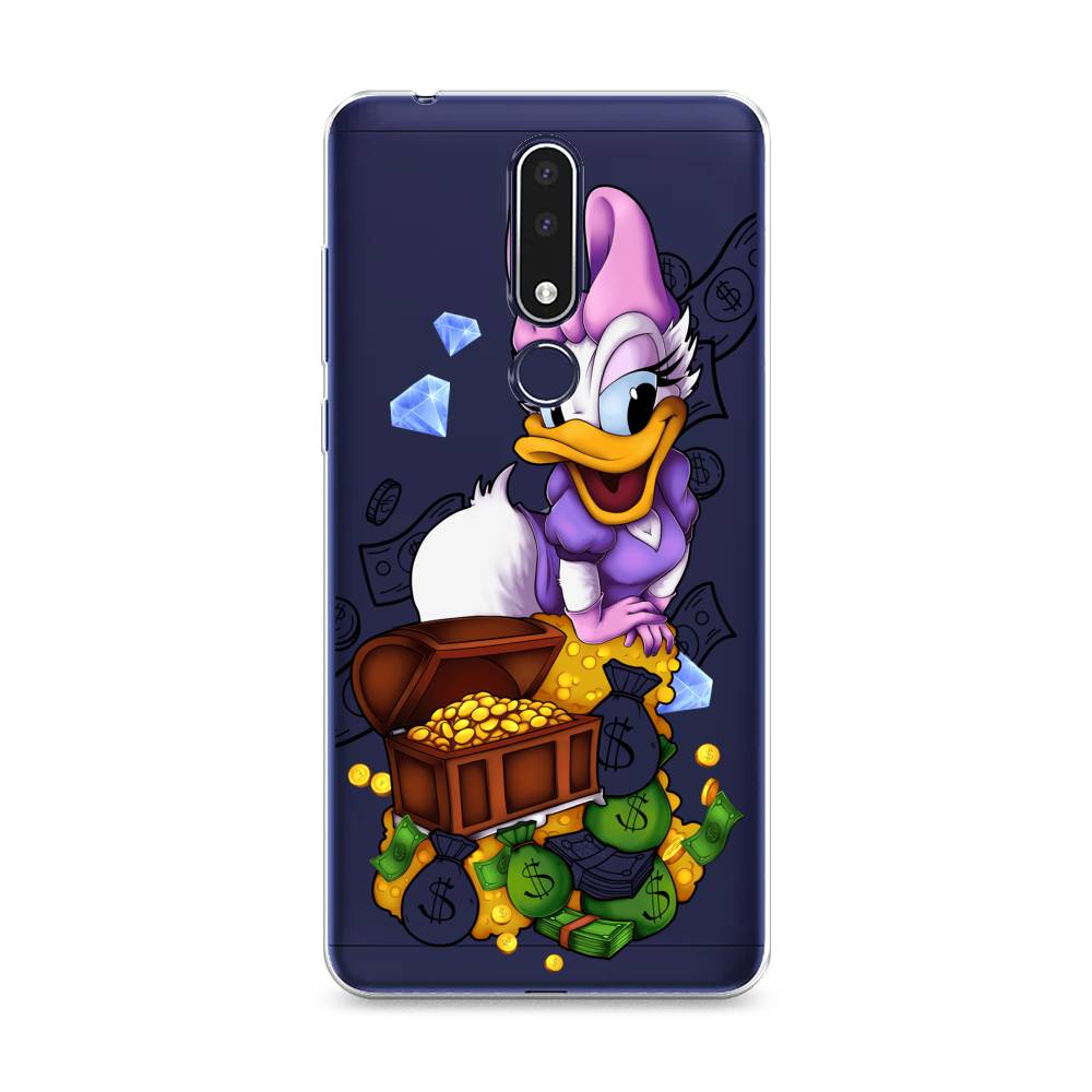 

Чехол на Nokia 3.1 Plus "Rich Daisy Duck", Коричневый;белый;фиолетовый, 122850-6