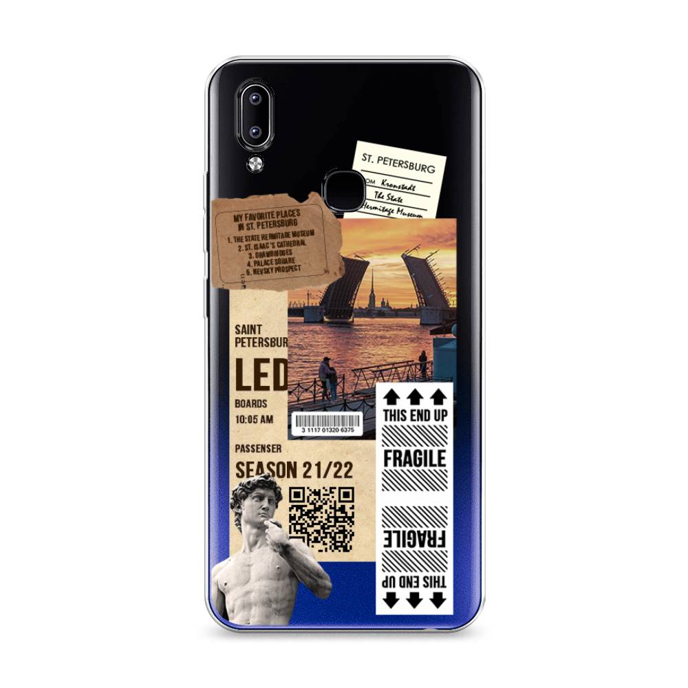 

Чехол для Vivo Y93/Y93 lite "Санкт-Петербург коллаж", Коричневый;бежевый;белый, 262950-6
