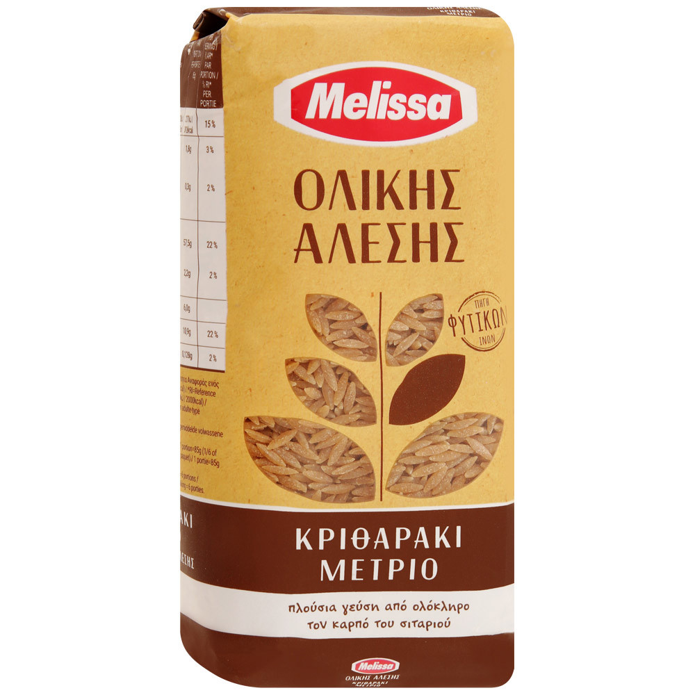 

Макаронные изделия Melissa Орцо Медиум цельнозерновые 500 г