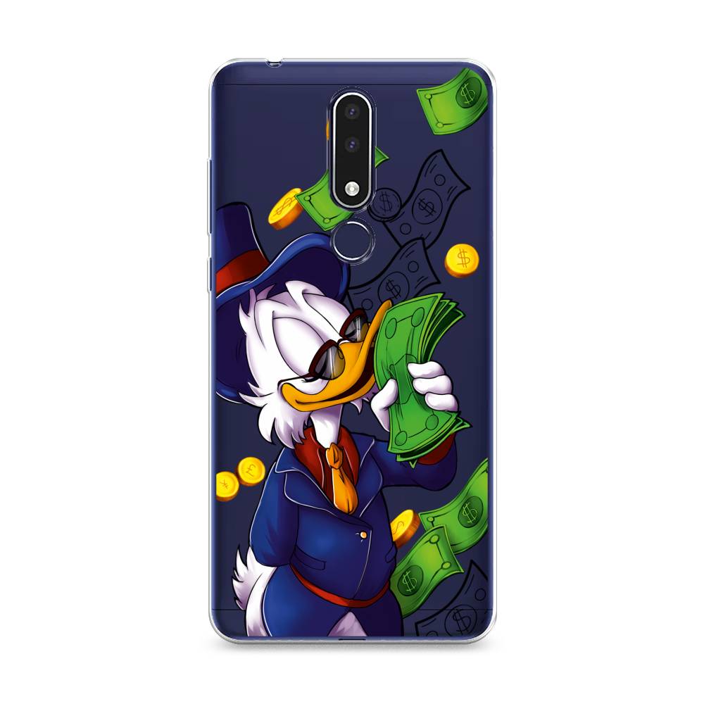 

Чехол на Nokia 3.1 Plus "Scrooge McDuck with Money", Синий;зеленый;белый, 122850-6